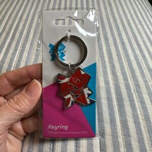 London 2012 Olympic Games Keyring Official Logo Keychain Red White Blue New